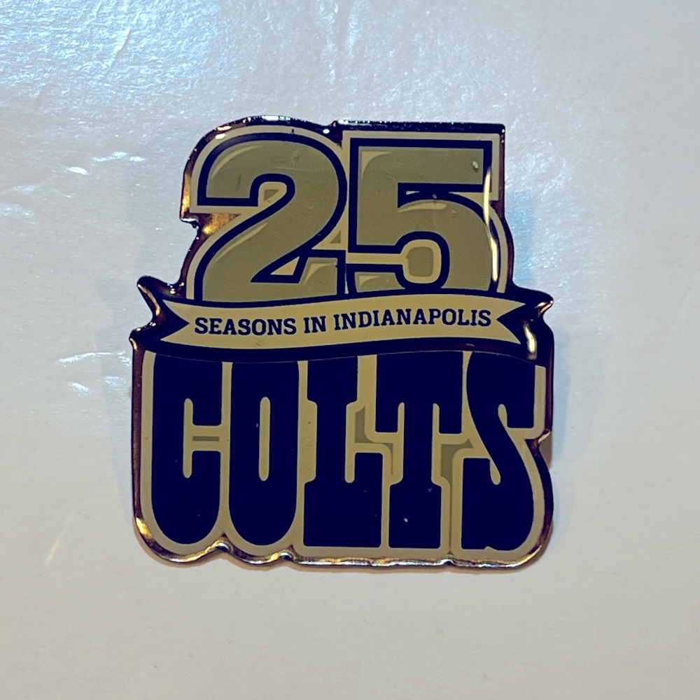 Indianapolis Colts PIN for 25 seasons & the inaugural game at Lucas Oil Stadium.